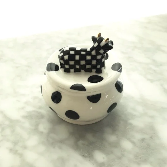 Mackenzie Childs cow creamery sugar bowl - Picture 5 of 8